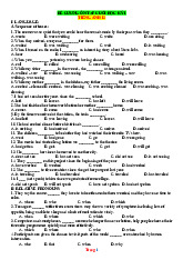Đề Cương Ôn Tập Cuối HK1 Tiếng Anh 12 Global Success 2025-2026 Có Đáp Án