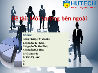 Tiểu luận môi trường bên ngoài | Trường Đại học Công Nghệ TPHCM