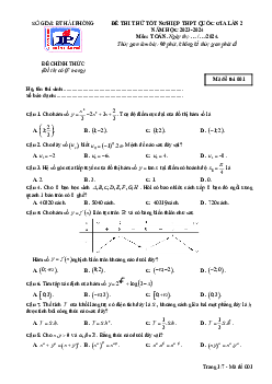 Đề thi thử Toán tốt nghiệp THPT 2024 lần 2 trường chuyên Trần Phú – Hải Phòng