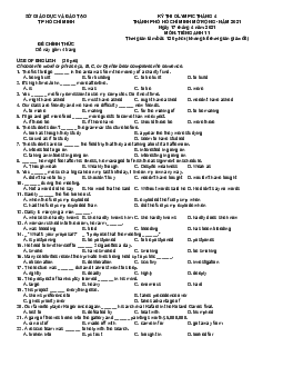 Đề thi Kỳ thi Olympic 30 tháng 4 TP Hồ Chí Minh mở rộng năm 2021 (Tiếng Anh 11)