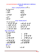 Các Dạng Toán 9 Bài 3 Liên Hệ Giữa Phép Nhân Và Phép Khai Phương