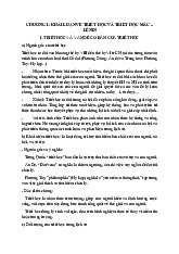 Khái luận về vật chất và ý thức | Môn Triết học Mác - Lênin - Đại học Kinh Tế Quốc Dân