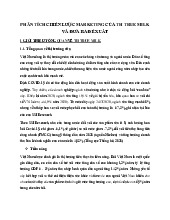 Phân tích chiến lược Marketing của TH True Milk và đưa ra đề xuất Môn Thực hành nghề nghiệp 1 | Trường Đại học Tài chính - Marketing