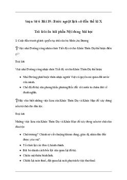 Giải Lịch sử lớp 6 Bài 19: Bước ngoặt lịch sử đầu thế kỉ X - Chân Trời Sáng Tạo