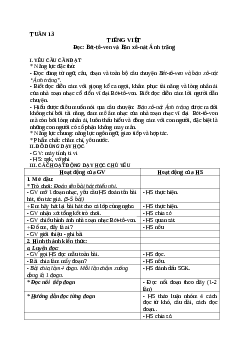 Giáo án Tiếng Việt lớp 4 Tuần 13 | Kết nối tri thức