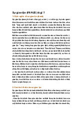 Sự gian lận (FRAUD) là gì ?