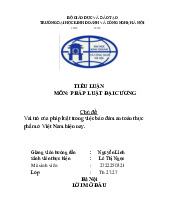 Vai trò của pháp luật trong việc bảo đảm an toàn thựcphẩm ở Việt Nam hiện nay | Tiểu luận môn Pháp luật đại cương | Trường đại học kinh doanh và công nghệ Hà Nội