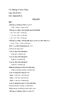 Bài tập Quản trị lễ tân | Bài tập môn quản trị lễ tân | Trường Cao đẳng Kỹ thuật Công nghệ Nha Trang