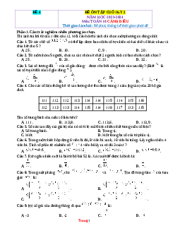 Đề kiểm tra HK2 môn Toán 10 sách Cánh diều - Đề 4 (có lời giải)