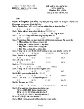 Đề Thi Học Kì 1 Môn Toán 6 Cánh Diều THCS Long Hà 2025-2026 Có Đáp Án