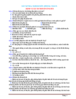 TOP 15 Câu hỏi trắc nghiệm Sinh học 9 bài 29: Bệnh và tật di truyền ở người (có đáp án)