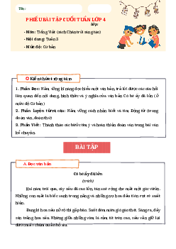 Bài tập cuối tuần Tiếng Việt lớp 4 Chân trời sáng tạo - Tuần 3