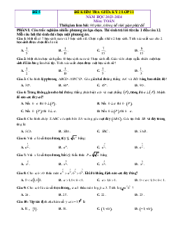 Đề thi giữa HK 2 Toán 11 Cánh diều (giải chi tiết)-Đề 5