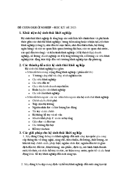 Đề cương Khởi nghiệp