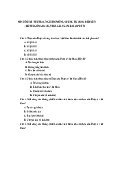 Mô hình đề thi trắc nghiệm Lịch sử đảng | Đại học Bách Khoa Hà Nội