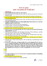 Ngân hàng trắc nghiệm thi thử kinh tế vĩ mô 2017 | Trường Đại học Kinh tế Thành phố Hồ Chí Minh