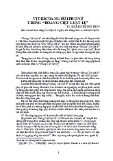Địa vị người phụ nữ trong bộ luật Hoàng việt luật lệ | Học viện Hành chính Quốc gia