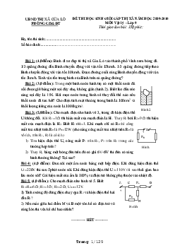 TOP 30 đề thi học sinh giỏi vật lý 9