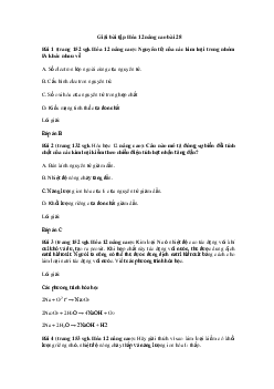 Hóa học 12 - Kim loại kiềm