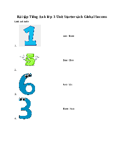 Bài tập Tiếng Anh lớp 3 Unit Starter sách Global Success
