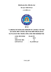 Tư Tưởng Hồ Chí Minh Về Văn Hóa Trong Xây Dựng Nền Văn Hóa Việt Nam Tiên Tiến | Bài thảo luận Tư tưởng Hồ Chí Minh
