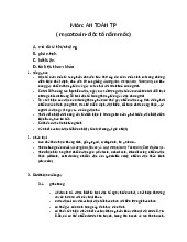 Báo cáo Độc Tố Nấm Mốc (Mycotoxin) | Môn An toàn thực phẩm - Đại học Bách Khoa Hà Nội