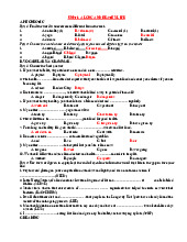 Đề ôn tập có đáp án UNIT 1: A LONG AND HEATHY LIFE