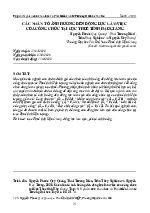 Các nhân tố ảnh hưởng đến động lực làm việc của công chức tại cục thuế tỉnh Hậu Giang | Đại học Tây Đô