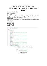 Thực Hành Kiến Trúc Máy Tính - LAB 2 của Ngô Hữu Đạt (23520253). Môn Thực hành môn kiến trúc máy tính | Đại học Trường Đại học Công nghệ thông tin, Đại học Quốc gia Thành phố Hồ Chí Minh.