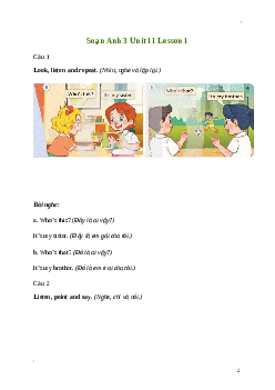 Giải Tiếng Anh lớp 3 Unit 11: Lesson 1 | Global Success