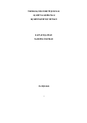 Bài tập chương 1  -  Nguyên lý kế toán | Đại học Kinh Tế Quốc Dân