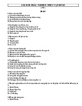 Câu Hỏi Thực Vật Dược Học | Đại học Y Dược Thành phố Hồ Chí Minh