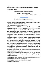 Mẫu đơn bãi nại vụ án hình sự, giảm nhẹ hình phạt mới nhất