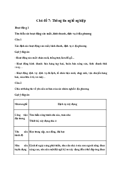 Giải Hoạt động trải nghiệm 10: Thông tin nghề nghiệp | Cánh diều