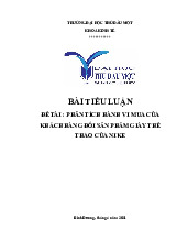 Tiểu luận KHCL-101: Phân tích hành vi mua giày thể thao Nike