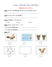 Bài tập toán 1 kết nối tri thức