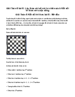 Giải Toán 6 Bài 6: Lũy thừa với số mũ tự nhiên | Kết nối tri thức