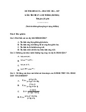 Đề thi giữa kỳ I | Hệ thống máy tính | Trường Đại học Khoa học Tự nhiên, Đại học Quốc gia Hà Nội