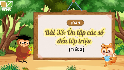 Bài giảng điện tử môn Toán 4 | 4. T2. Bài 33. ÔN TẬP CÁC SỐ ĐẾN LỚP TRIỆU | Kết nối tri thức