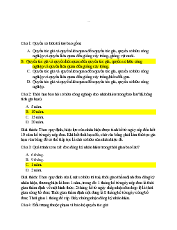 Câu hỏi trắc nghiệm pháp luật đại cương (có đáp án )