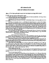 Đề cương Môn Tư tưởng Hồ Chí Minh | Học viện Thanh thiếu niên Việt Nam