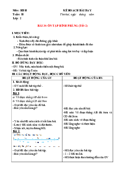 Giáo án buổi chiều môn Toán 2 sách Kết nối tri thức với (Cả năm) | Tuần 18