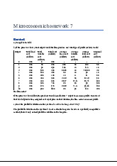 Microeconomics HW 7: Profit Maximization & Cost Analysis | Microeconomics | Trường Đại học Quốc tế, Đại học Quốc gia Thành phố Hồ Chí Minh