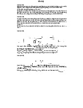 Đề số 09 - Bài Tập  môn Vật lý đại cương 2  | Học viện Công Nghệ Bưu Chính Viễn Thông