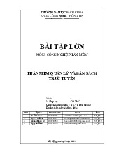 Đề cương môn công nghệ phần mềm- Trường Đại học bách khoa - Đại học đà nẵng.