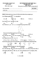 Đề thi thử tốt nghiệp THPT 2025 môn Toán lần 2 Sở GD&ĐT Bắc Giang