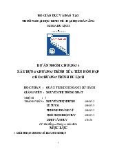 DỰ ÁN NHÓM CHƯƠNG 4 XÂY DỰNG CHƯƠNG TRÌNH XÚC TIẾN HỖN HỢP CHO CHƯƠNG TRÌNH DU LỊCH