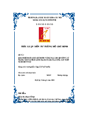 Quan điểm của Hồ Chí Minh về đảng cầm quyền và ý nghĩa với vai trò lãnh đạo của đảng cộng sản Việt Nam hiện nay | Tiểu luận Tư tưởng Hồ Chí Minh