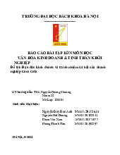 Đạo đức kinh doanh và trách nhiệm xã hội của doanh nghiệp Coca Cola | Môn Văn hóa kinh doanh và khởi nghiệp - Đại học Bách Khoa Hà Nội