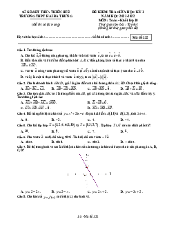 Đề giữa học kỳ 1 Toán 10 năm 2021 – 2022 trường THPT Hai Bà Trưng – TT Huế